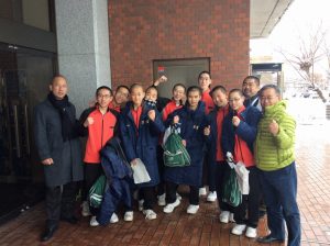 意気揚々も残念！雪で中止！